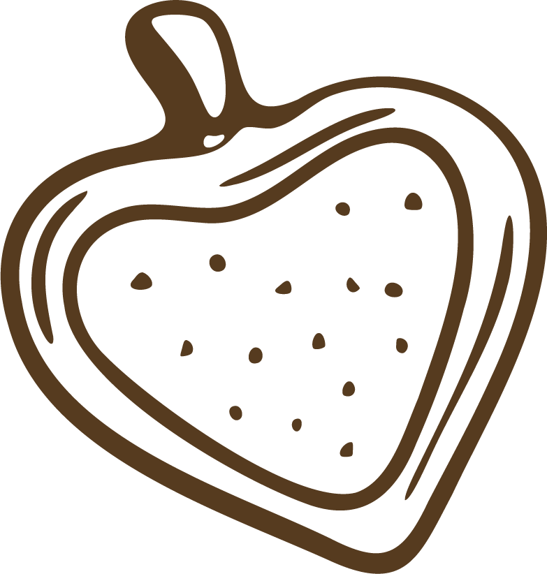 Handgezeichnetes Icon eines Vintage-Herzanhängers, Symbol für persönliche Erinnerungsstücke und ein individuell gestaltetes Zuhause in der Seniorenresidenz Jakobi.